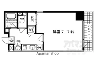 グリーンヒル四条大宮【303号室】の間取り