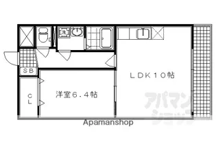 パレスサイド中立売【502号室】の間取り