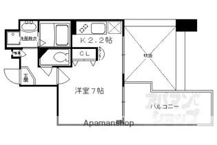 アスヴェル京都四条【601号室】の間取り