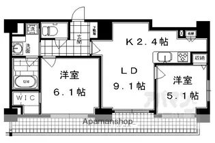 ALTA京都堀川ウインドア【1102号室】の間取り