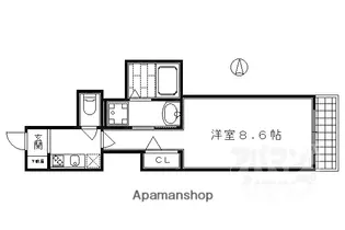 セブンスヘヴン黒門三条【202号室】の間取り