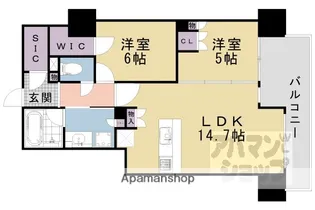 プレミスト京都四条堀川【205号室】の間取り