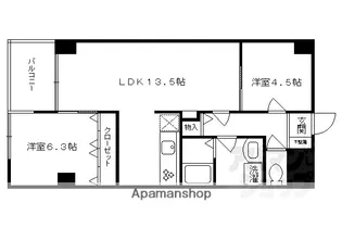 シンフォニー四条河原町【804号室】の間取り