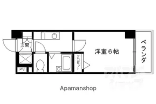 なかよしマンション四条大宮【206号室】の間取り