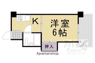 万里小路アベニュー【4C号室】の間取り