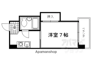 万里小路アベニュー【4B号室】の間取り