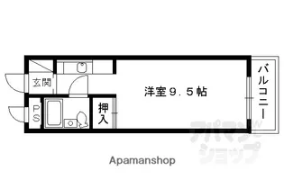 京都府京都市中京区井筒屋町柳馬場通六角下る【マンション】の間取り
