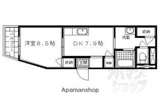 ハイツ油小路【101号室】の間取り