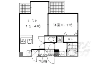 四条コート西洞院【401号室】の間取り