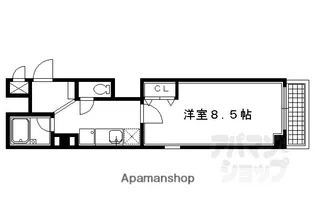 クオーレ京都【405号室】の間取り