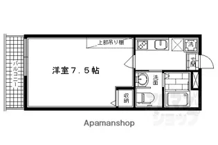 フラッティ堀川高辻【405号室】の間取り