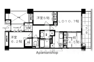サンクタス四条烏丸スティーロレジデンス【0408号室】の間取り