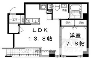 クリスタルグランツ京都高辻【311号室】の間取り