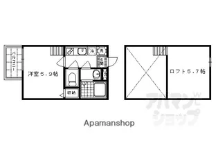 ロフティ四条大宮【110号室】の間取り