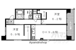IL ROSSO堀川六角【503号室】の間取り