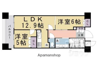 イーグルコート三条京阪【4F号室】の間取り