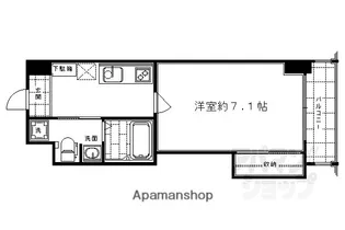 HF四条河原町レジデンス【709号室】の間取り