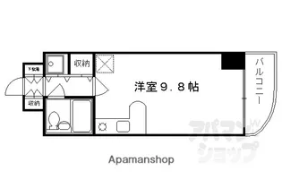デ リード河原町【402号室】の間取り