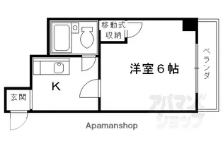 ヴィラ円町【206号室】の間取り