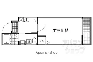 フラッティ千本上立売【102号室】の間取り
