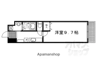 BO 上七軒【303号室】の間取り
