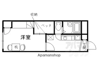 レオパレスQUERCUS(クエルクス)【103号室】の間取り