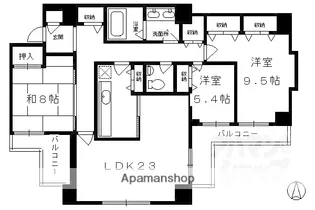 ハイランドコート錦【403号室】の間取り