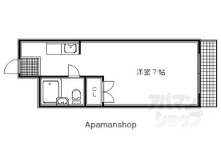 カーサ御所西【402号室】の間取り