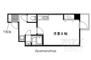 CASA FLUENTE【201号室】の間取り