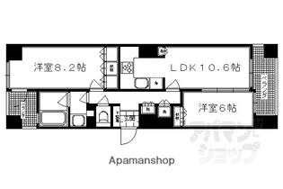 リーガル京都四条烏丸【1101号室】の間取り