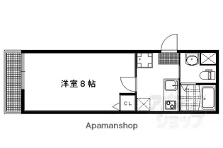 フラッティ吉野町A【203号室】の間取り