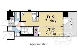 アクアプレイス京大北OX【503号室】の間取り