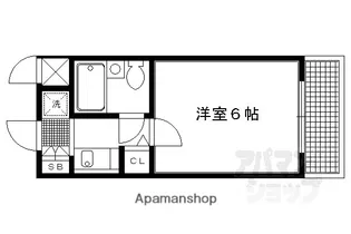 DETOMー1烏丸鞍馬口II【302号室】の間取り
