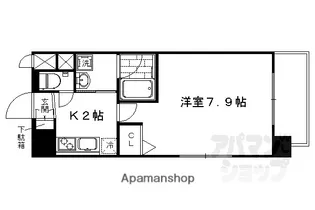 ベラジオ京都西院ウエストシティII【7階】の間取り