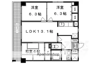 ティファール【701号室】の間取り
