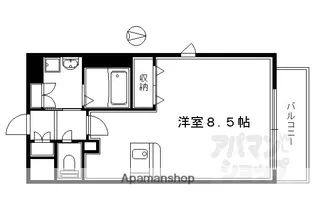 プレサンス京都三条大橋雅殿【504号室】の間取り