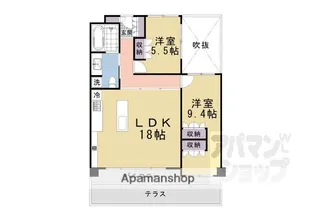 ネバーランド御所南【202号室】の間取り
