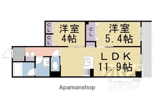 シャーメゾン京都六角大宮【302号室】の間取り