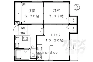 ネオガーランド御所南【304号室】の間取り
