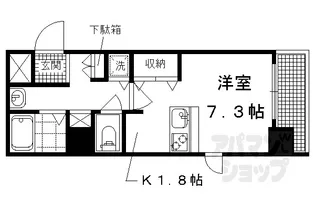 プレサンス京都四条堀川【401号室】の間取り