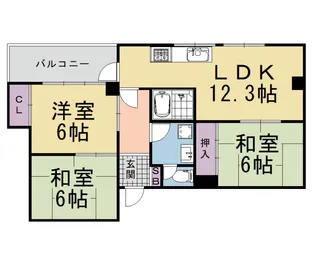 ハイツエリーPARTII【201号室】の間取り