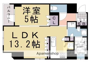 リーガル京都堀川五条通りII【602号室】の間取り