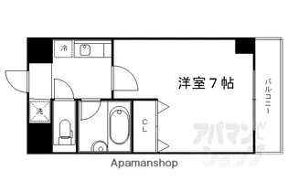 シャルムーズ二条高倉【2階】の間取り