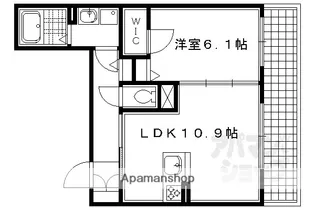 シャーメゾン花咲【201号室】の間取り