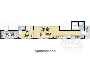 JIN上京仁和【303号室】の間取り