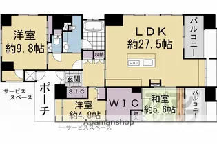 プレティナージュ御池東洞院【1204号室】の間取り