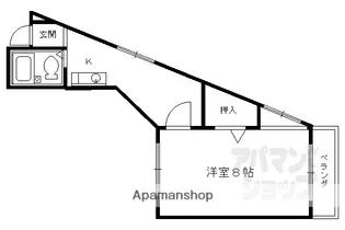 コーポ二条【103号室】の間取り