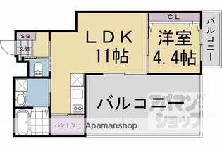 ヴィラステージ桂川【4階】の間取り