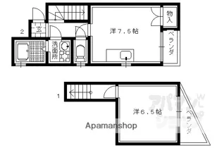 アルカス二条【2-C号室】の間取り