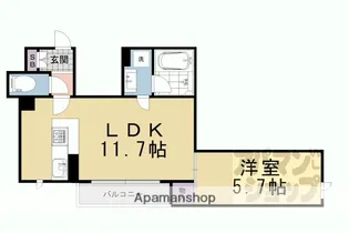 シャーメゾン大宮五条【101号室】の間取り